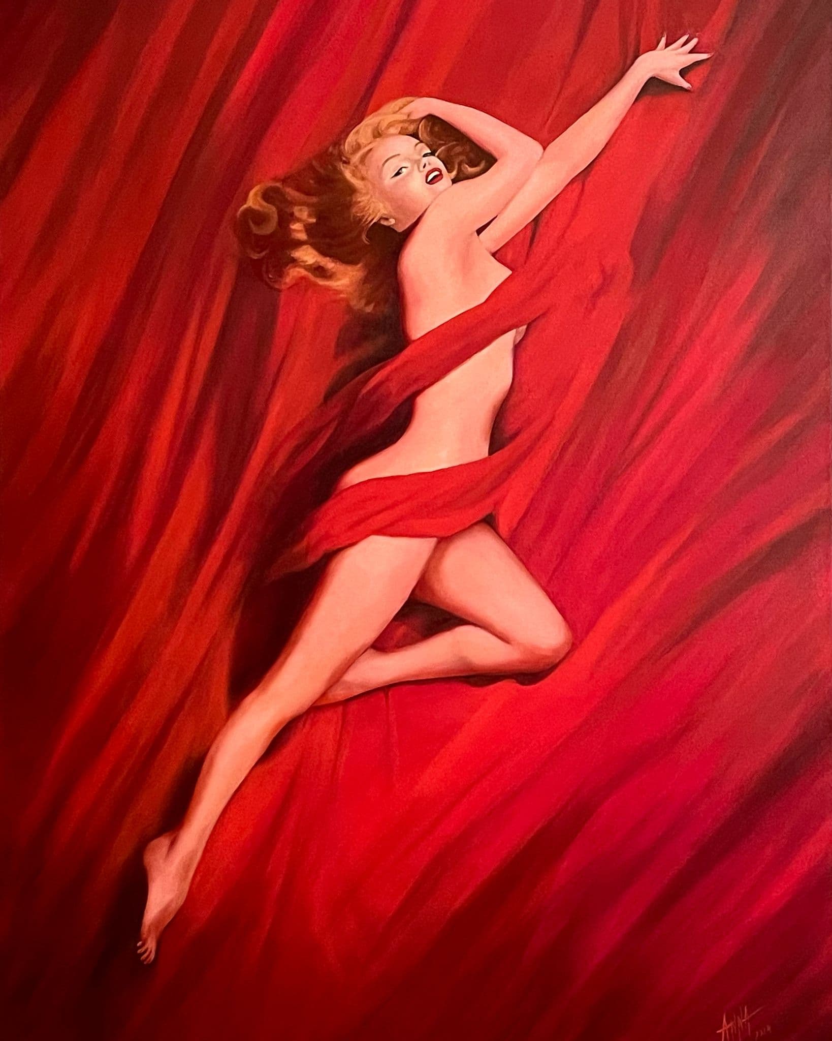 Norma Jean, oil on canvas painting by Anna Bee